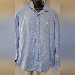 Polo Ralph Lauren Light Blue Patterned Shirt